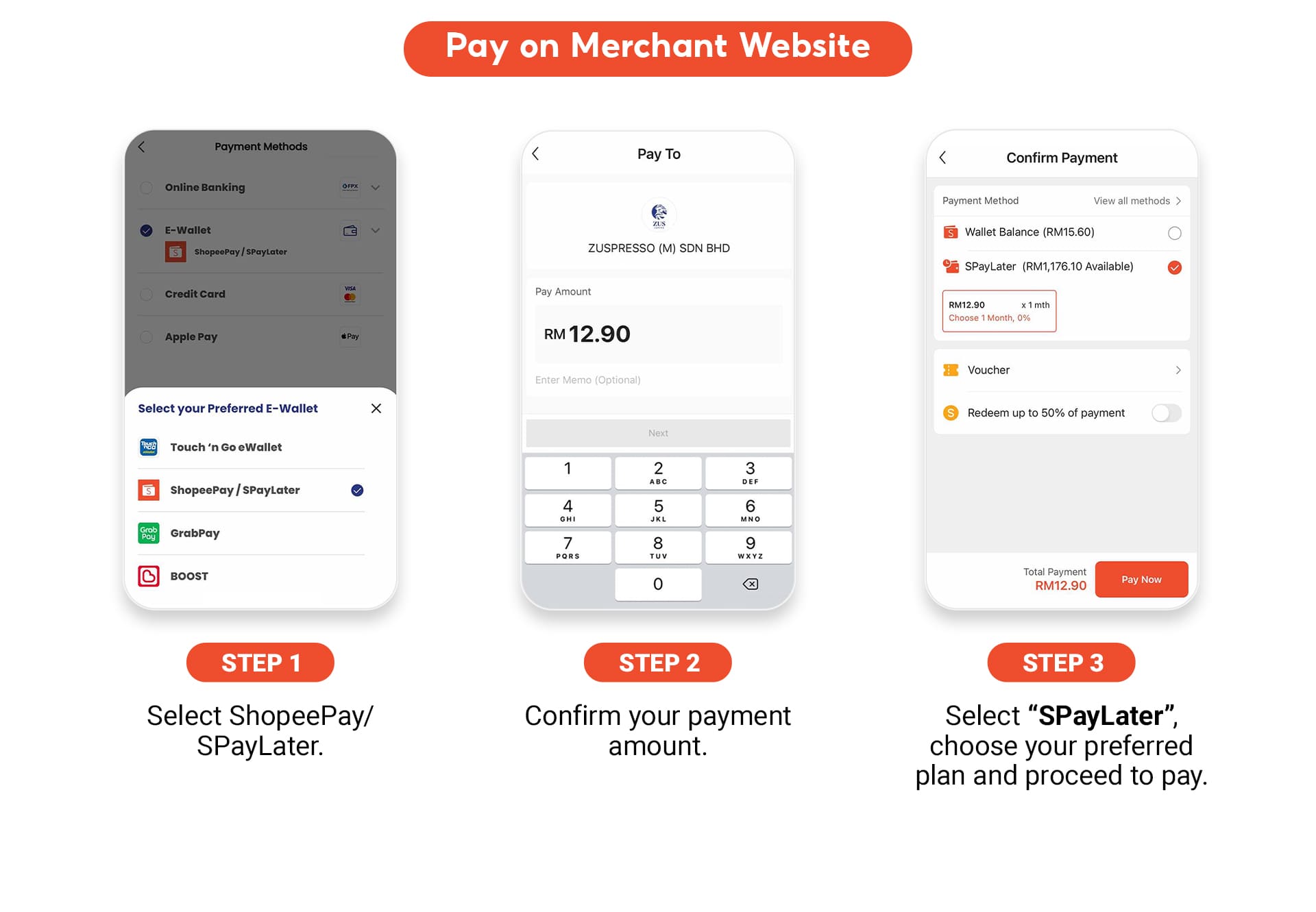 Pay on Merchant Website